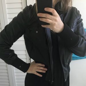 Black leather looking jacket